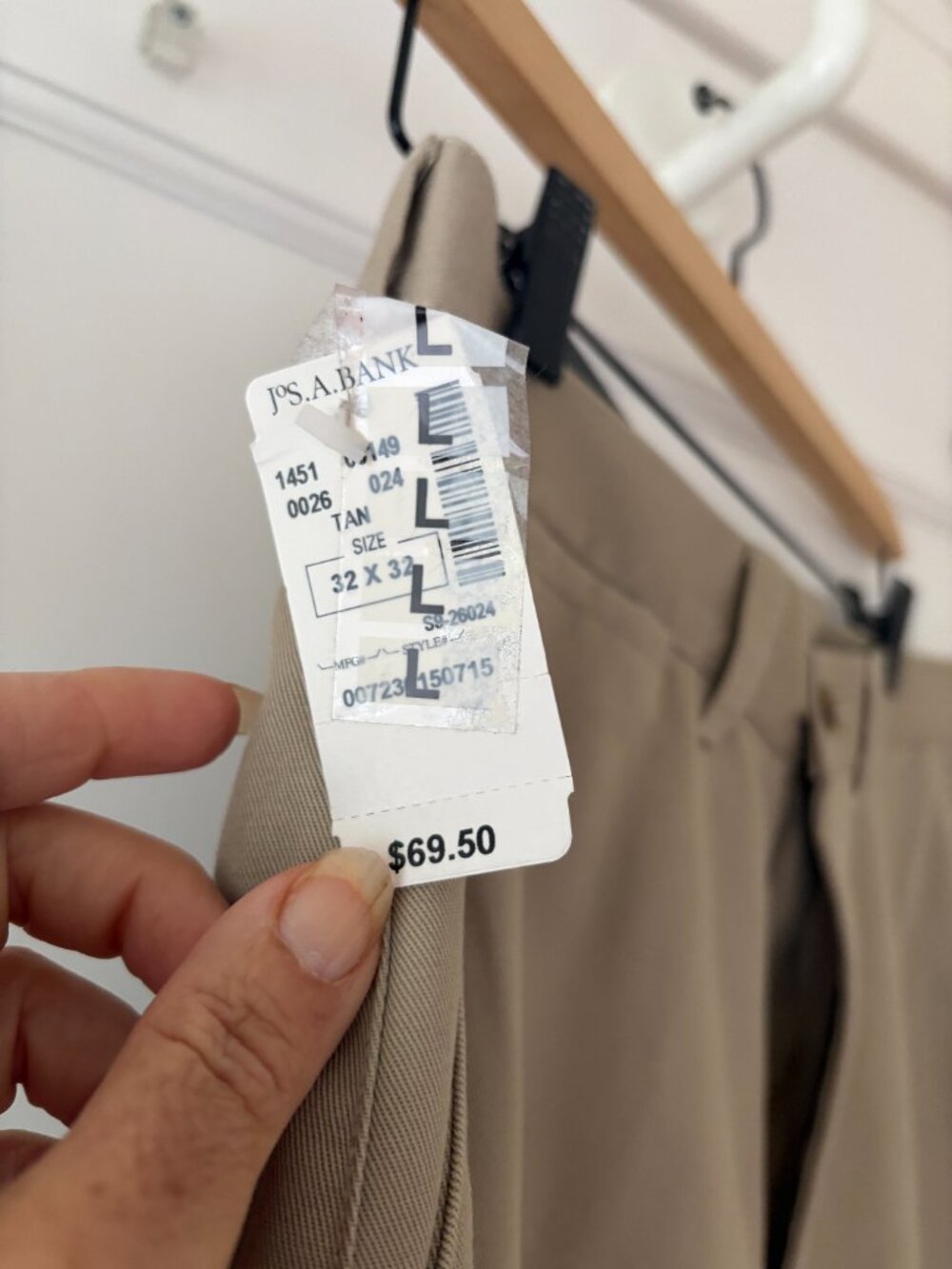 Jos. A. Bank Wrinkle Resistant Plain Twill Chinos Size 32 x 32 NWT - Picture 5 of 6